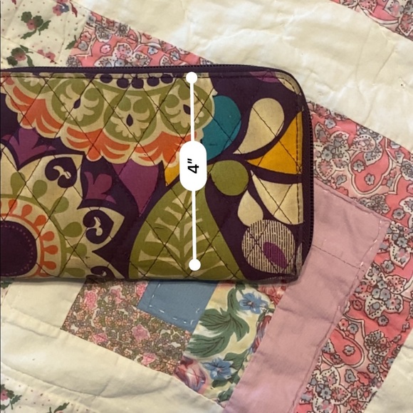 (Vera Bradley) Plum Crazy Accordion Wallet - Picture 8 of 9